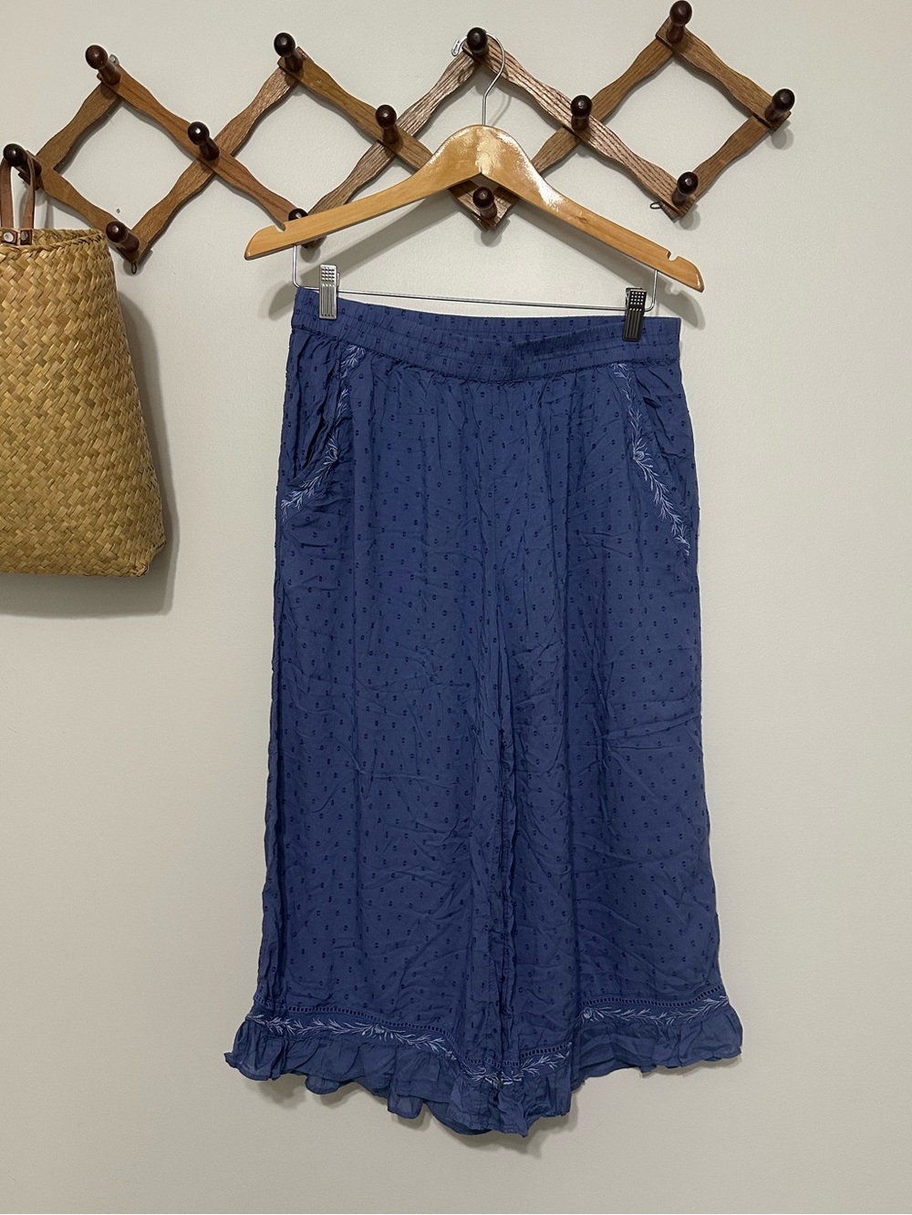 Anthropologie Wynonna Ruffled Wide-Leg Sleep Pants - Picture 3 of 9